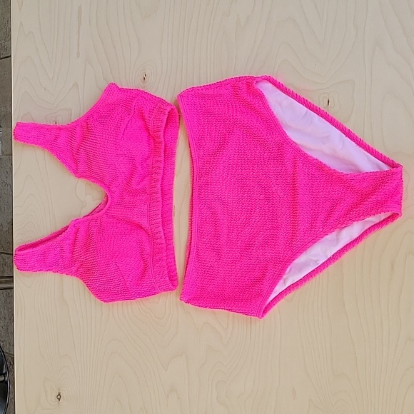 Other - Women's High Waist Two Piece Bikini Set Pink Medium